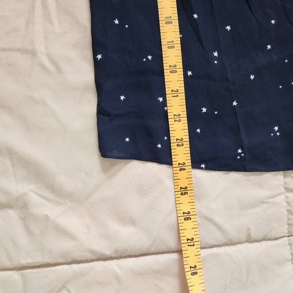 Maeve Anthropologie Teni blue star laser cut blouse top shirt - Picture 7 of 12